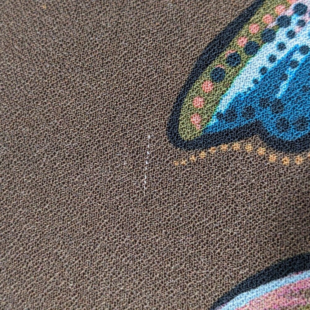 Farm Rio Valentina Maxi Dress Floral Brown V-Neck Multi Size XS - Picture 13 of 16